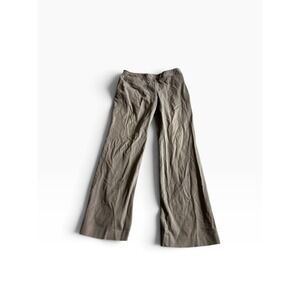 Caslon Flare Leg Trousers Size 12 Taupe Brown Stretch Cotton Professional Pant
